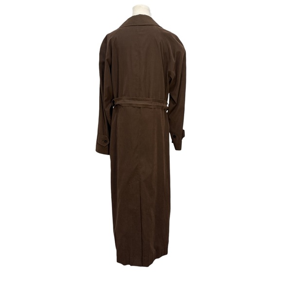 Burberry Women's M/L Trench Coat Nova Check Long Belted Chocolate Brown - Picture 4 of 10